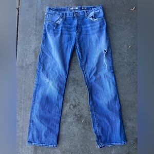 Buckle Men's Distressed Skinny Jeans - Blue